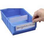 Allit ProfiPlus ShelfBox Label B Beschriftungsetiketten für Lagersichtboxen Weiß, Transparent (456597)