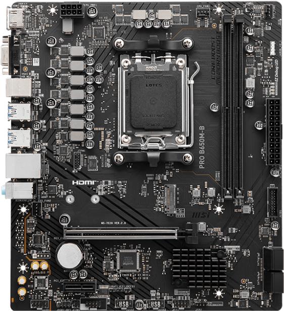 MSI PRO B650M-B Motherboard AMD B650 Buchse AM5 micro ATX (7E28-005R)
