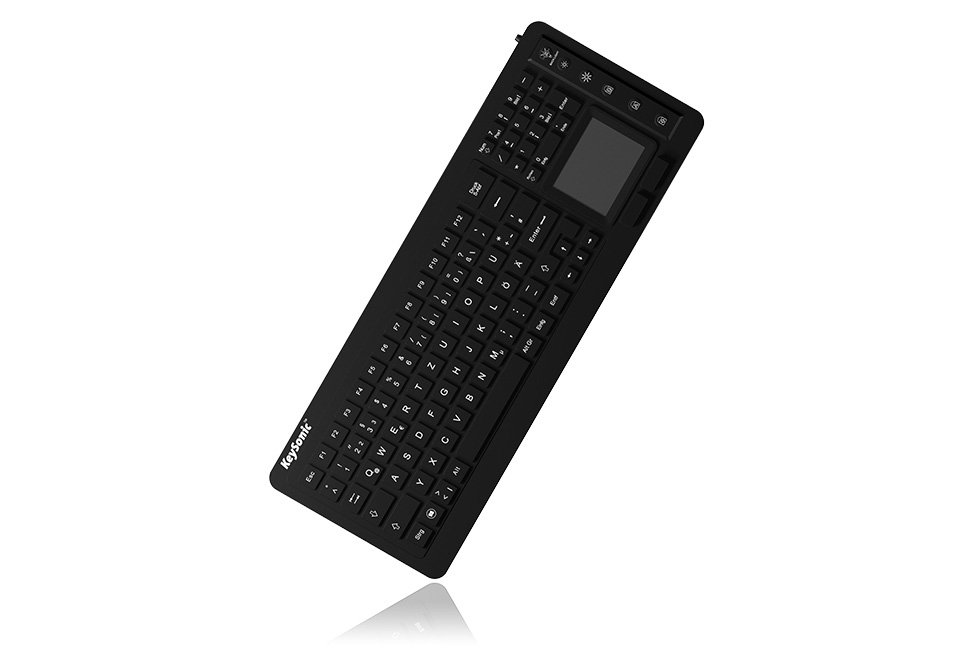 KeySonic KSK-6231 INEL Silikon-Tastatur USB QWERTZ Schwarz