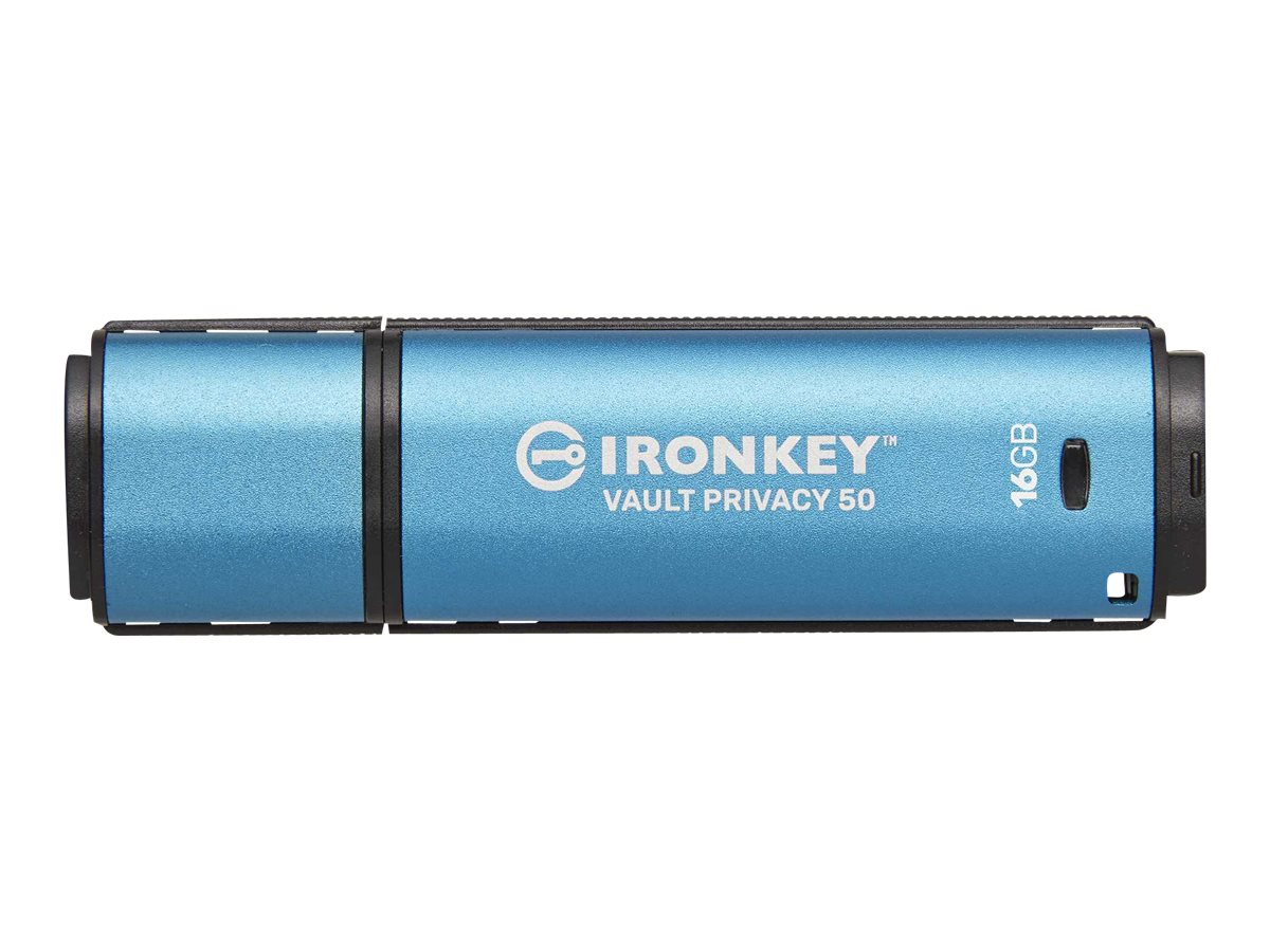 Kingston IronKey Vault Privacy 50 16 GB USB-Stick AES-256 FIPS 197 Blau