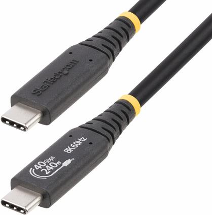 StarTech.com 1m (3.3ft) USB4 Cable, USB-IF Certified USB-C Cable, 40 Gbps (1M-40G-USB4-CABLE)