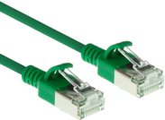 ACT Green 2 meter LSZH U/FTP CAT6A datacenter slimline patch cable snagless with RJ45 connectors (DC7702)