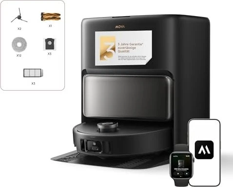 Mova V50 Ultra Complete Schwarz Saug-Wisch-Roboter mit Reinigungsstation 24000 Pa (V50-ULTRA-COMPLETE-B)
