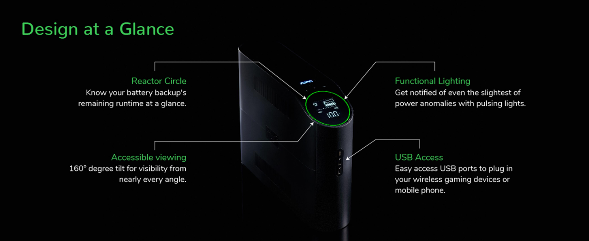 APC Back-UPS Pro BGM2200B-GR USV 1320 W 2200 VA Schwarz, Midnight