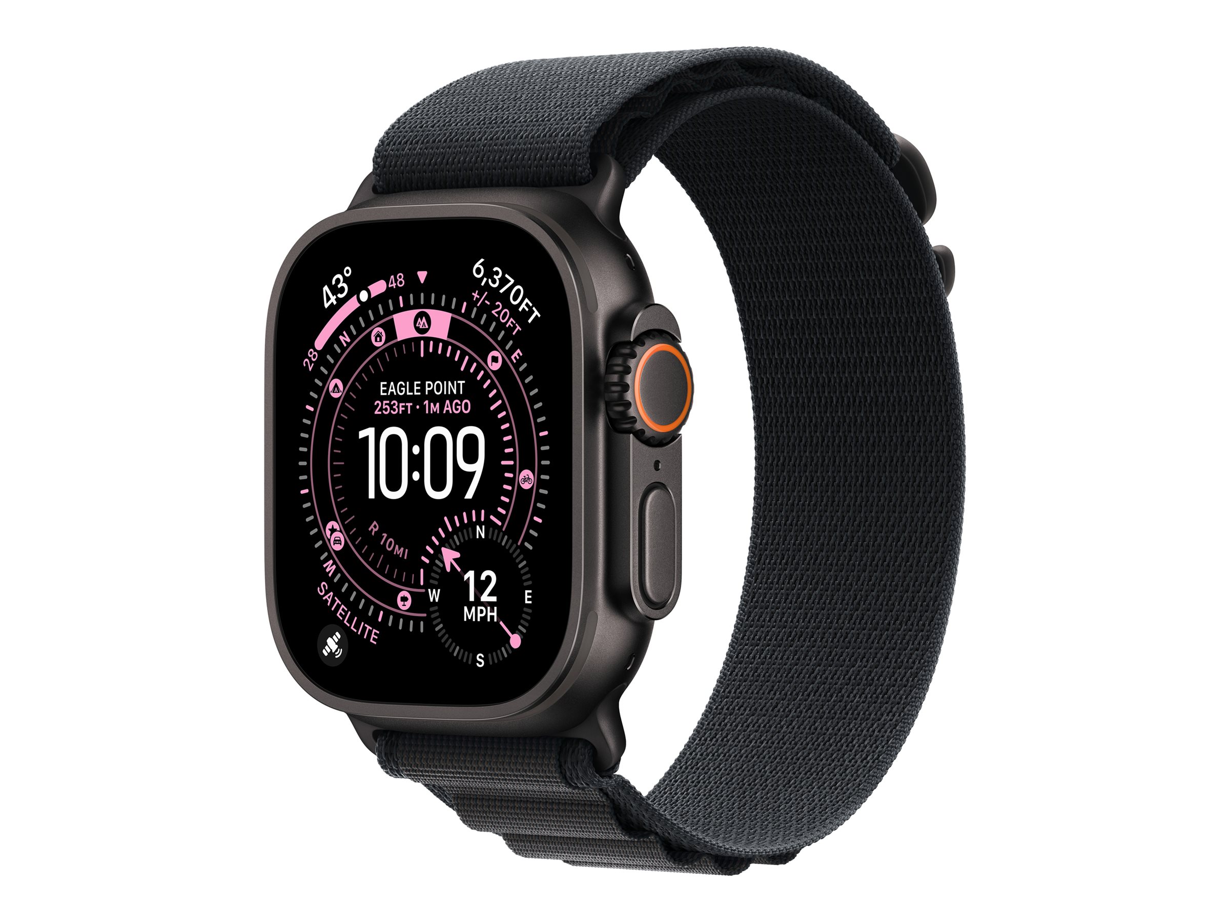 Apple Alpine Loop Smartwatch-Armband 49 mm Small Titan Finish Schwarz