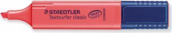 STAEDTLER Textmarker "Textsurfer Classic", rot Strichstärke: 1,0 - 5,0 mm, Keilspitze, lichtbeständig (364-2)