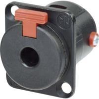 Neutrik Klinken-Steckverbinder 6.35 mm Flanschbuchse, Kontakte gerade Polzahl: 2 Mono Schwarz NJ3FP6CBAG 1 St. (NJ3FP6CBAG)