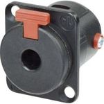 Neutrik Klinken-Steckverbinder 6.35 mm Flanschbuchse, Kontakte gerade Polzahl: 2 Mono Schwarz NJ3FP6CBAG 1 St. (NJ3FP6CBAG)