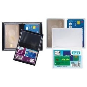 ELBA Kreditkartenhülle für 4 Kreditkarten, 300 my, PVC gepackt zu 15 Stück - 15 Stück (100202636)