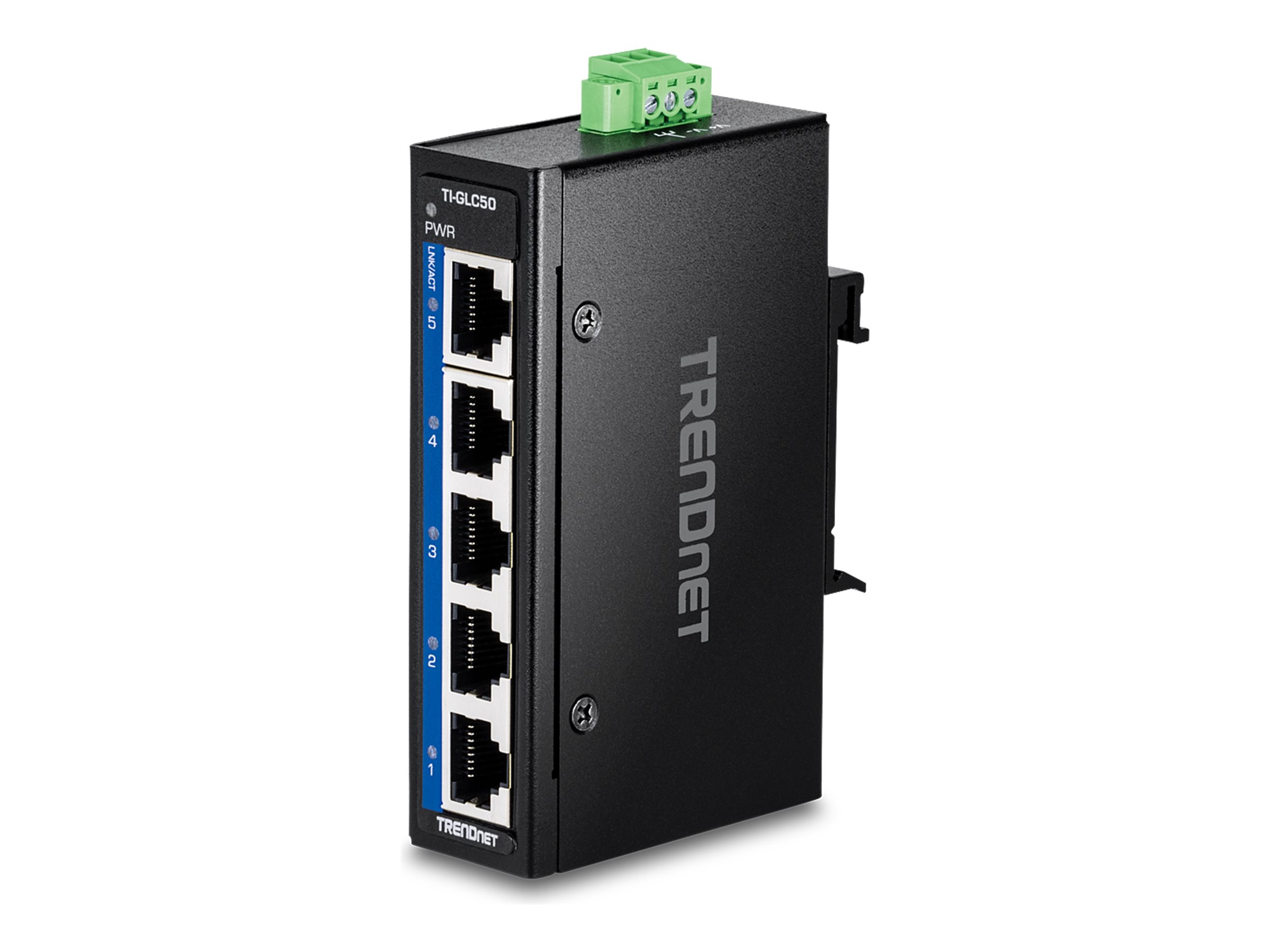 TRENDnet TI-GLC50 Industrial 5-Port Gigabit Switch Schwarz