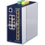 PLANET IP30 Industrial L3 8-Port Managed Gigabit Ethernet (10/100/1000) Blau - Weiß (IGS-6325-8T8S)