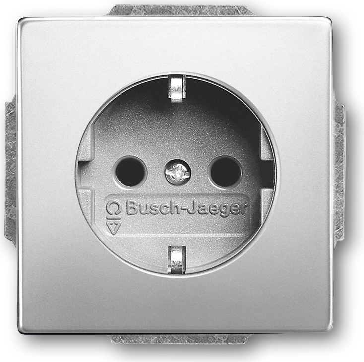 BUSCH-JAEGER SCHUKO-Steckdose 20EUCKS-866 edelstahl 20EUCKS-866 (2013-0-5276)