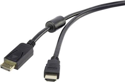 Renkforce RF-3301522 Videokabel-Adapter 1 m HDMI Typ A (Standard) DisplayPort Schwarz (RF-3301522)