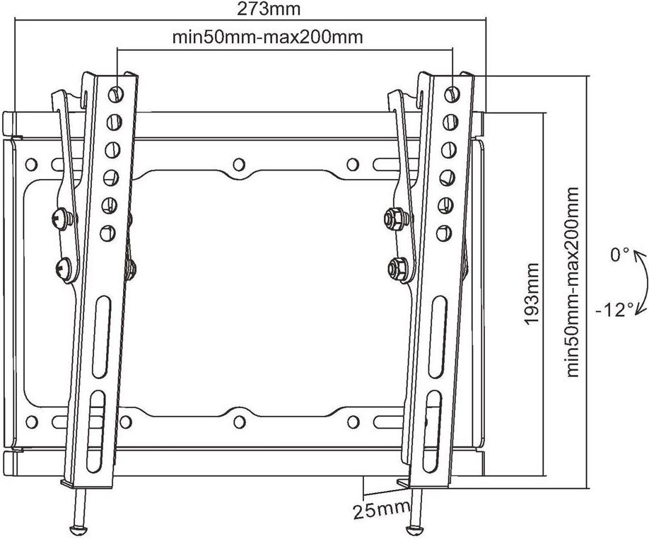 Equip 650132 Tischhalterung für Flachbildschirme 17"–32" Klemme Schwarz