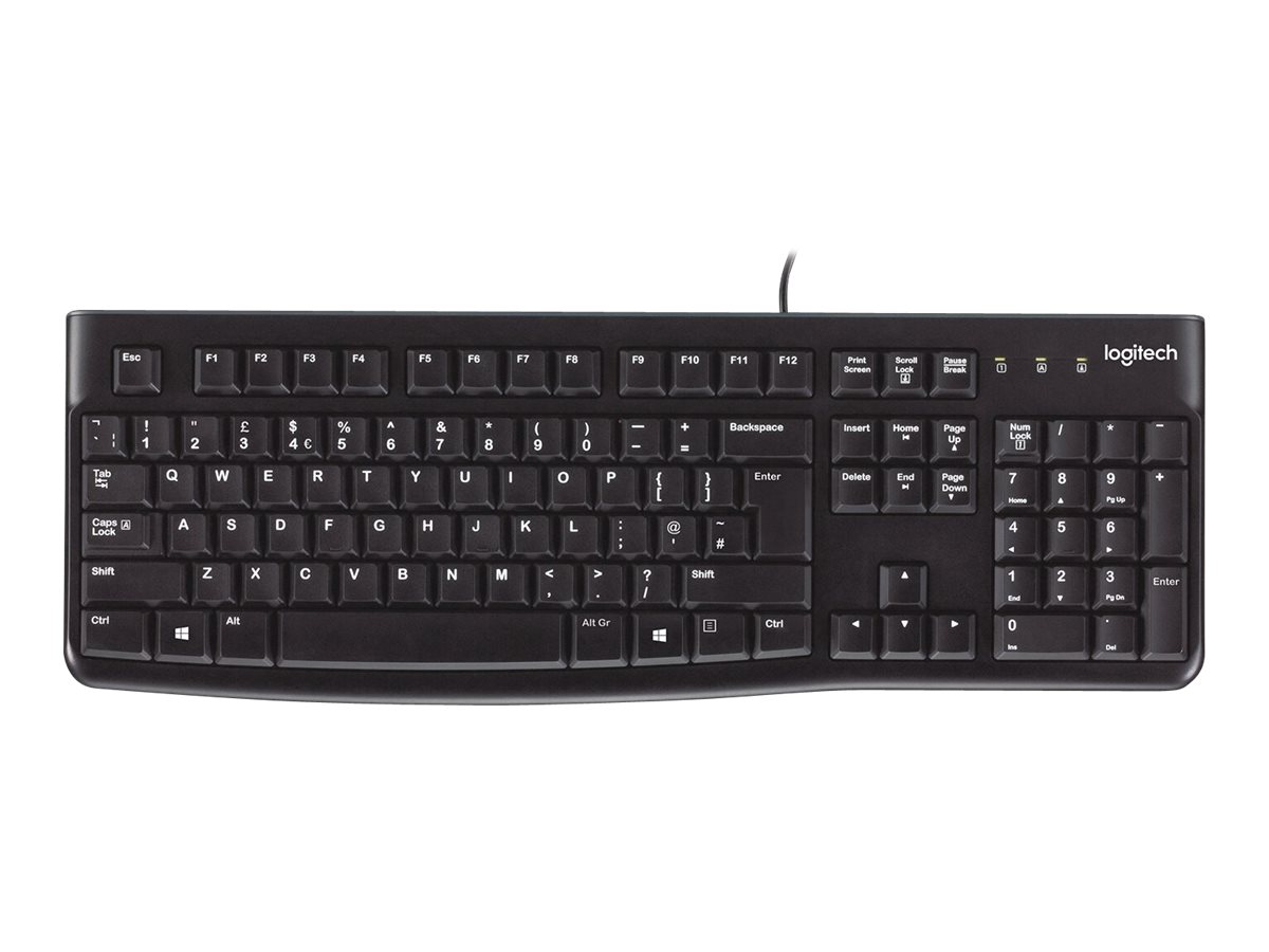 Logitech K120 Kabelgebundene Tastatur USB QWERTY UK Schwarz