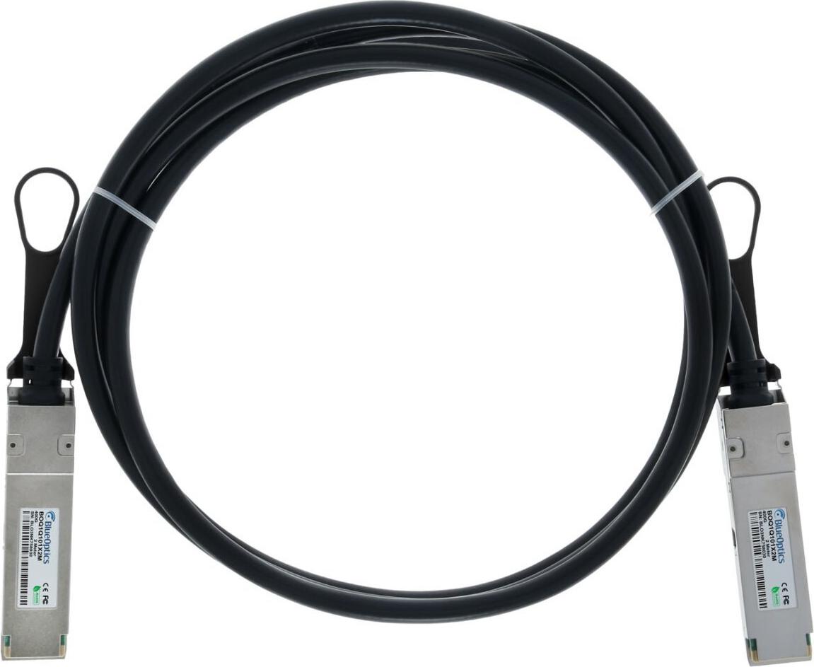 BlueLAN passives QSFP112 Direct Attach Kabel, 400GBASE Ethernet, Infiniband, 0.5 Meter (BOQ1Q101X0.5M-BL)