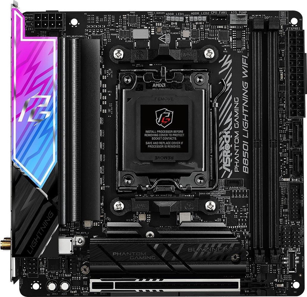ASRock B850I Lightning WiFi DDR5 AM5 retail - AMD Sockel AM5 (Ryzen Zen4) (90-MXBQR-A0UAYZ) (B-Ware)