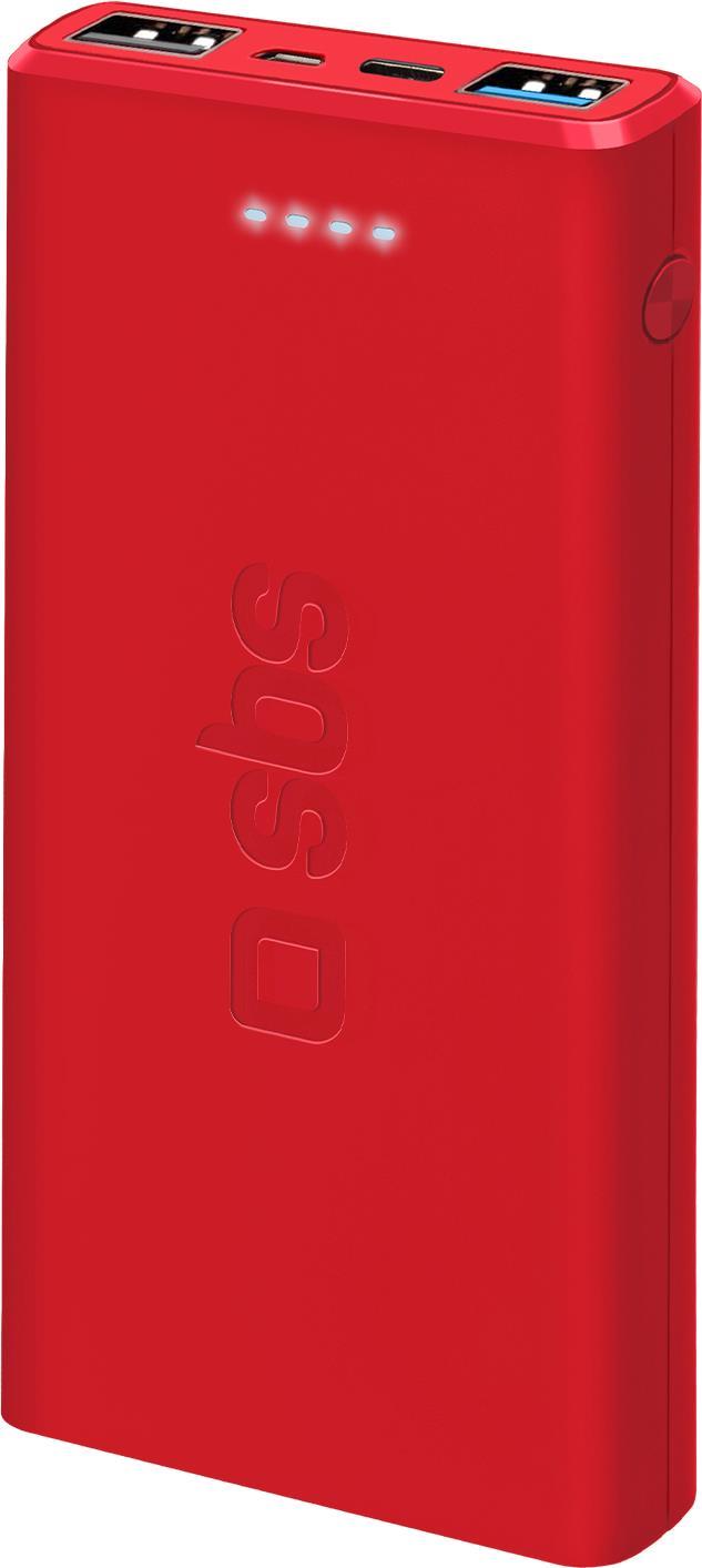 SBS TTBB10000FASTR Powerbank Lithium Polymer (LiPo) 10000 mAh Rot (TTBB10000FASTR)