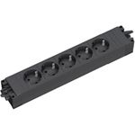 BACHMANN STEP BASE 5x Schutzkontakt, schwarz (906.18821)