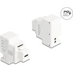 Delock Keystone Modul mit USB Type-C Ladebuchse PD 20 W weiß (41481)