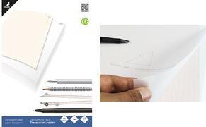kangaro Transparentpapier-Block, DIN A4, 24 Blatt 80 g/qm, Inhalt: 24 Blatt + 1 Blatt Millimeterpapier - 1 Stück (K-770300)