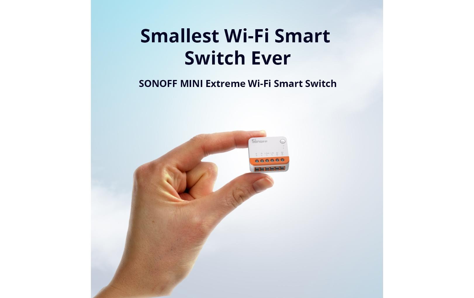 Sonoff MINIR4 Kabellos WLAN Schalter Orange - Weiß