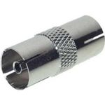 S/CONN maximum connectivity Koaxial-Übergangsstück, Kupplung auf Kupplung, Vollmetall, CE (82030-M)