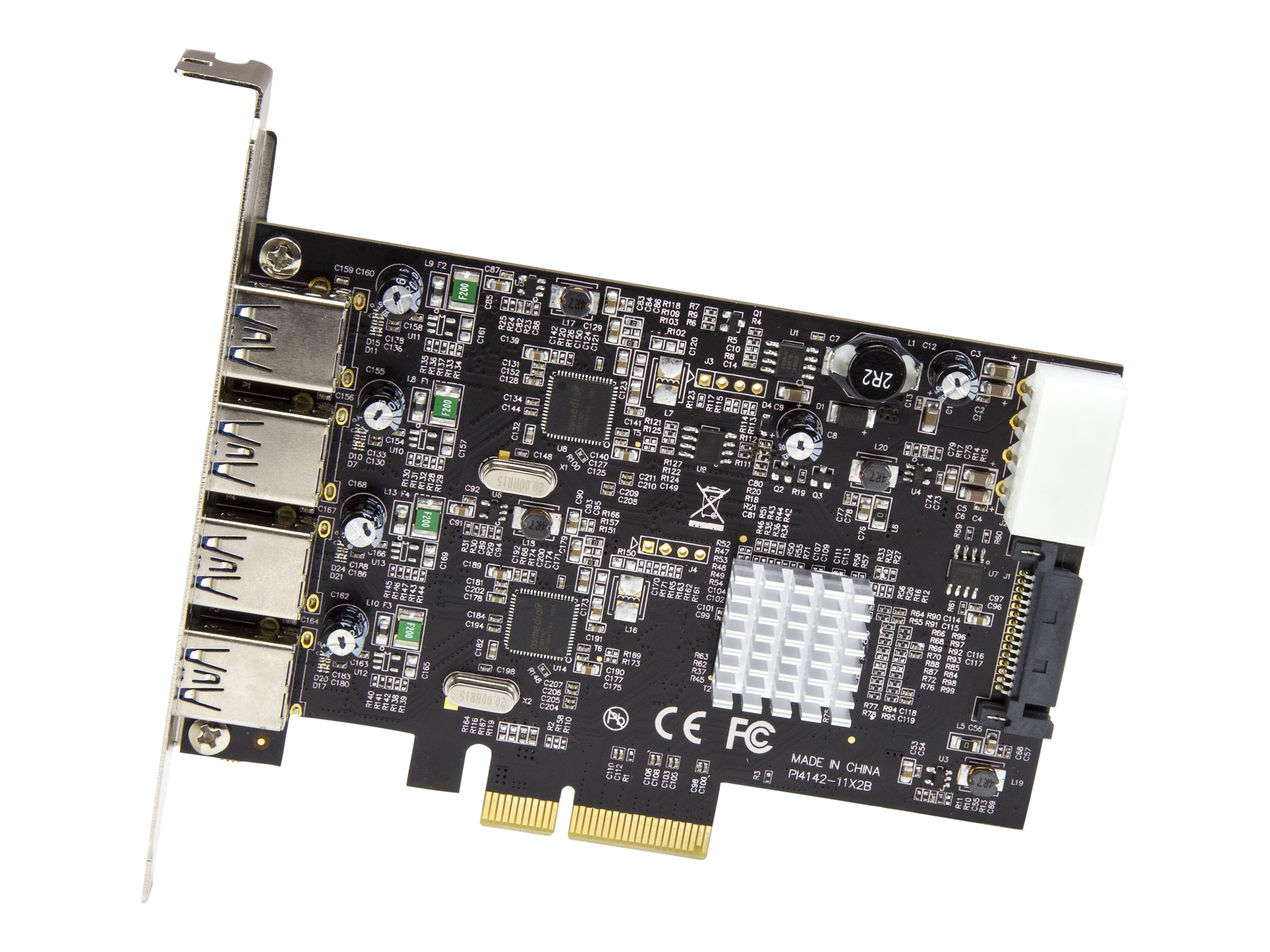 StarTech.com PEXUSB314A2V2 4-Port USB 3.2 Gen 2 PCIe Erweiterungskarte 10 Gbit/s SuperSpeed USB-A Silber