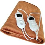 Camry Electirc Heizdecke mit Timer CR 7436, Heizstufe Nr. 8, Person Nr. 2, waschbar, Fernbedienung, superweiche Wolle/Polyester, 2 x 60 W (CR7436)