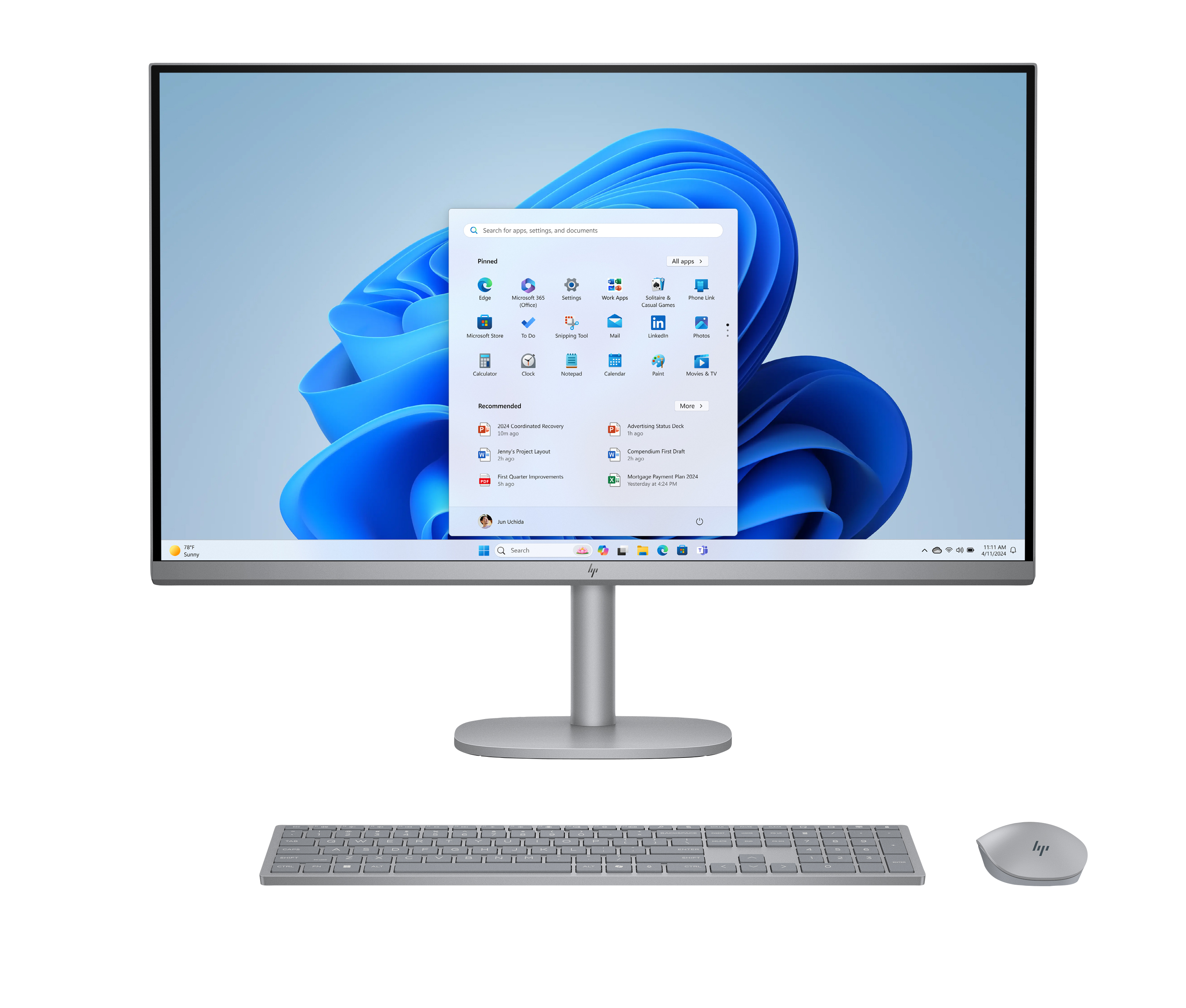 HP OmniStudio X 32-c0170ng 31,5" 4K UHD Core Ultra 7 32 GB RAM 1 TB SSD Silber