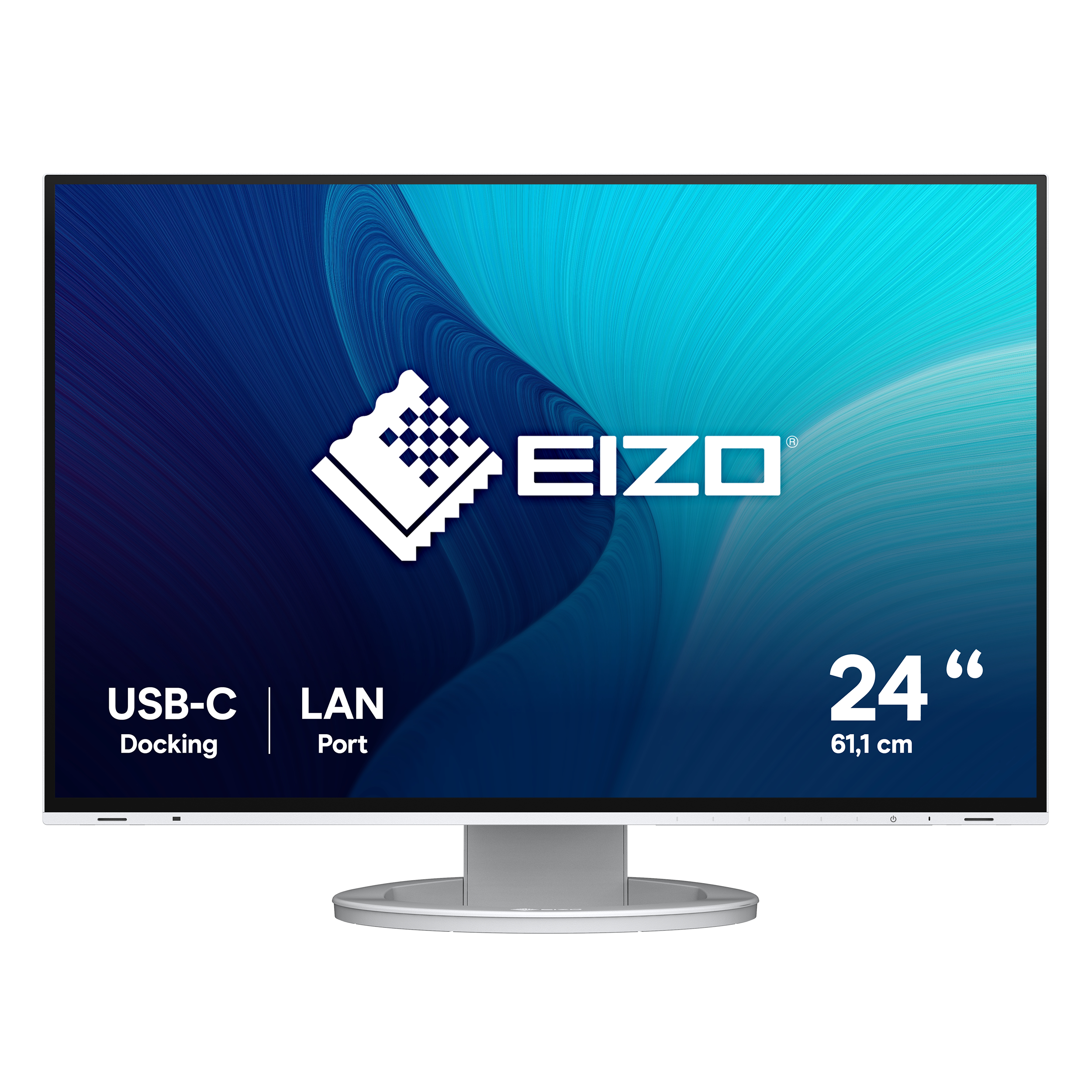 EIZO FlexScan EV2495-WT - Mit FlexStand - LED-Monitor - 61.1 cm (24.1") - 1920 x 1200 - IPS - 350 cd/m² - 1000:1 - 5 ms - HDMI, DisplayPort, USB-C - Lautsprecher - weiß [Energieklasse C]