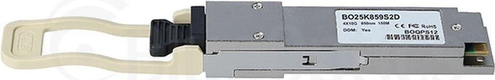 BlueOptics 40G-QSFP-SR4-1-BO. SFP Transceiver-Typ: Faseroptik, Maximale Datenübertragungsrate: 40 Mbit/s, Schnittstelle: QSFP. Gehäusematerial: Metall, Mittlere Betriebsdauer zwischen Ausfällen (MTBF): 1000000 h. Eingangsspannung: 3.3 V. Gewicht: 20 g. Anzahl enthaltener Produkte: 1 Stück(e), Paketgewicht: 30 g (40G-QSFP-SR4-1-BO)