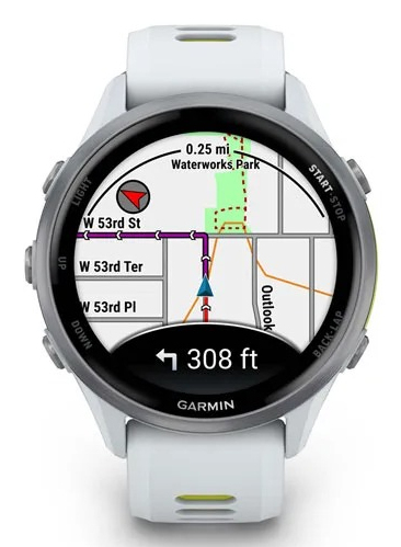 Garmin Forerunner 970 1.4" AMOLED 454 x 454 Smartwatch Titan Weiß, Gelb