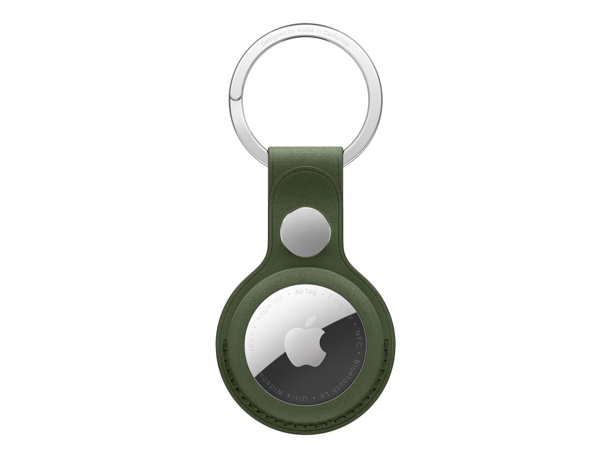 Apple AirTag Feingewebe Schlüsselanhänger - Moosgrün