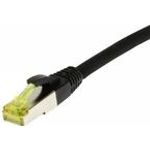 Patchkabel RJ45, CAT6A 500Mhz, 0,5m, schwarz, S-STP(S/FTP), TPE/LSZH(Ultraflex), AWG26, mitCat.7 Rohkabel, Synergy 21 (S217616)