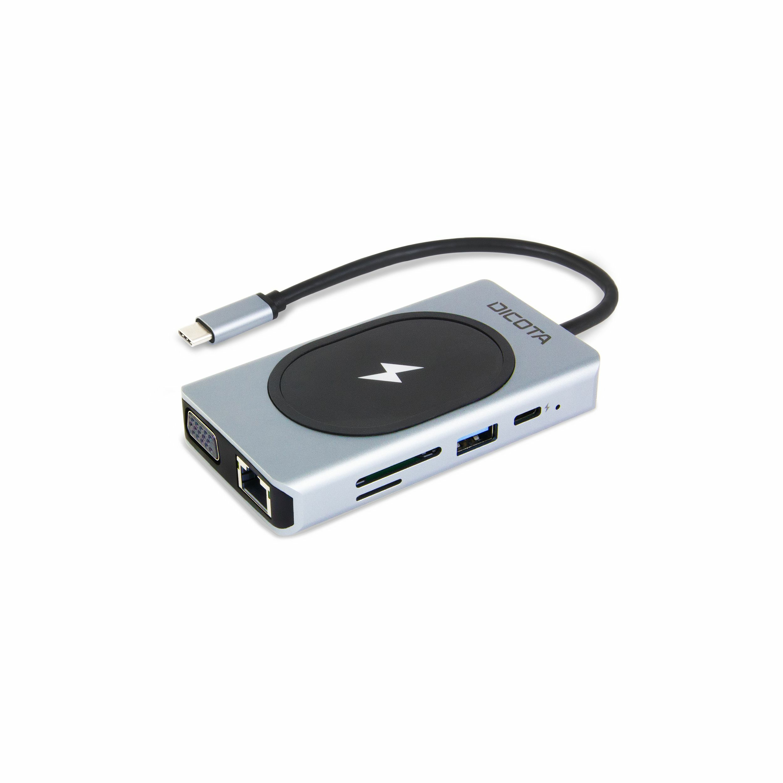 Dicota USB-C 10-in-1 Dockingstation 4K HDMI 100W Power Delivery Silber