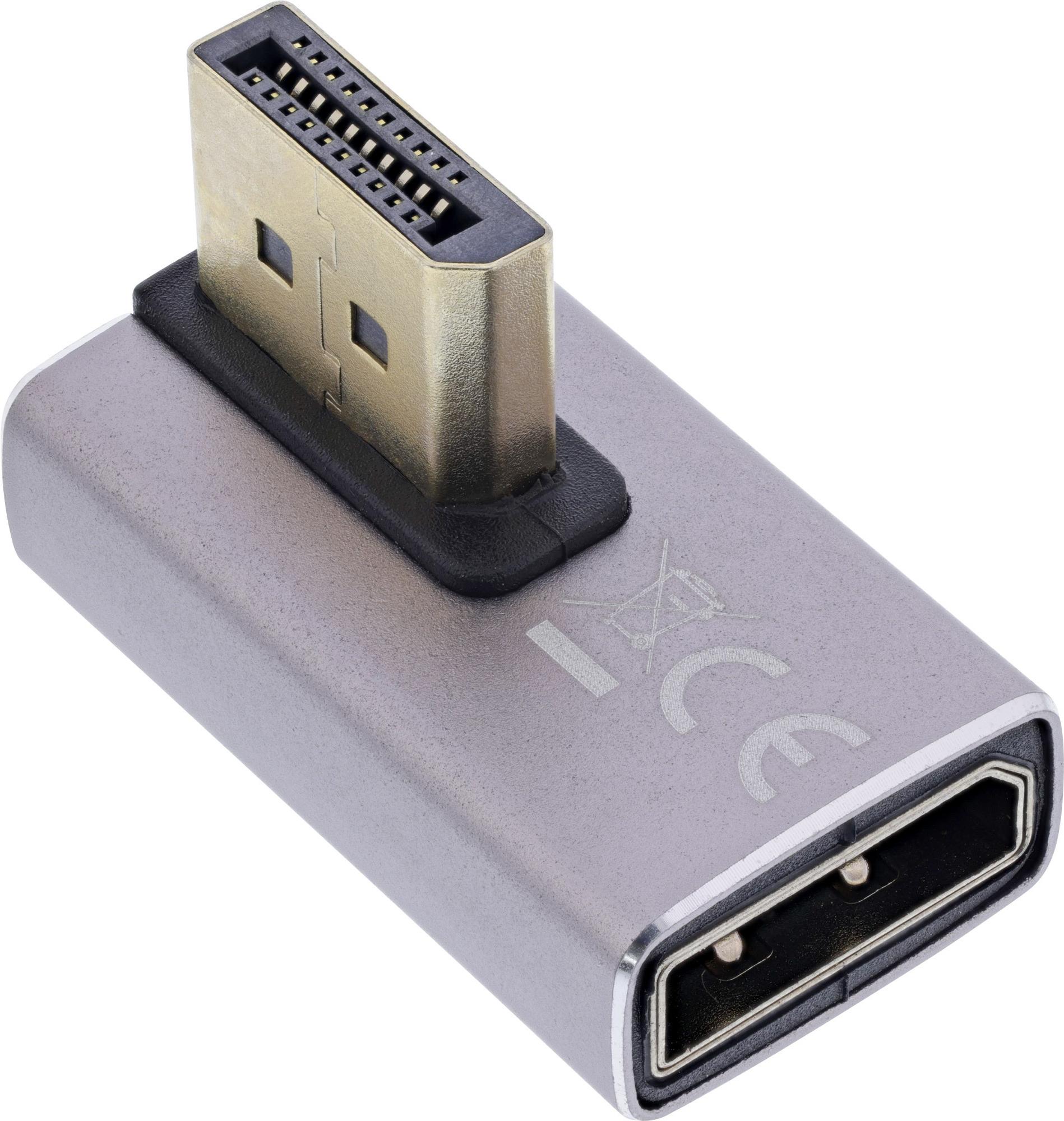 InLine DisplayPort 1.4 Adapter St/Bu 90° vertikal links 8K (17291I)