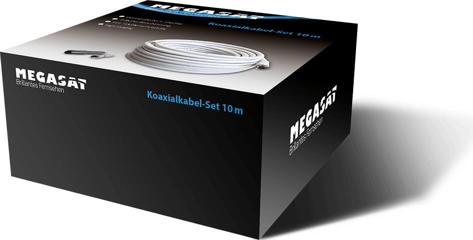 Megasat Kabel / Adapter Koaxialkabel 10 m F Weiß (100145)