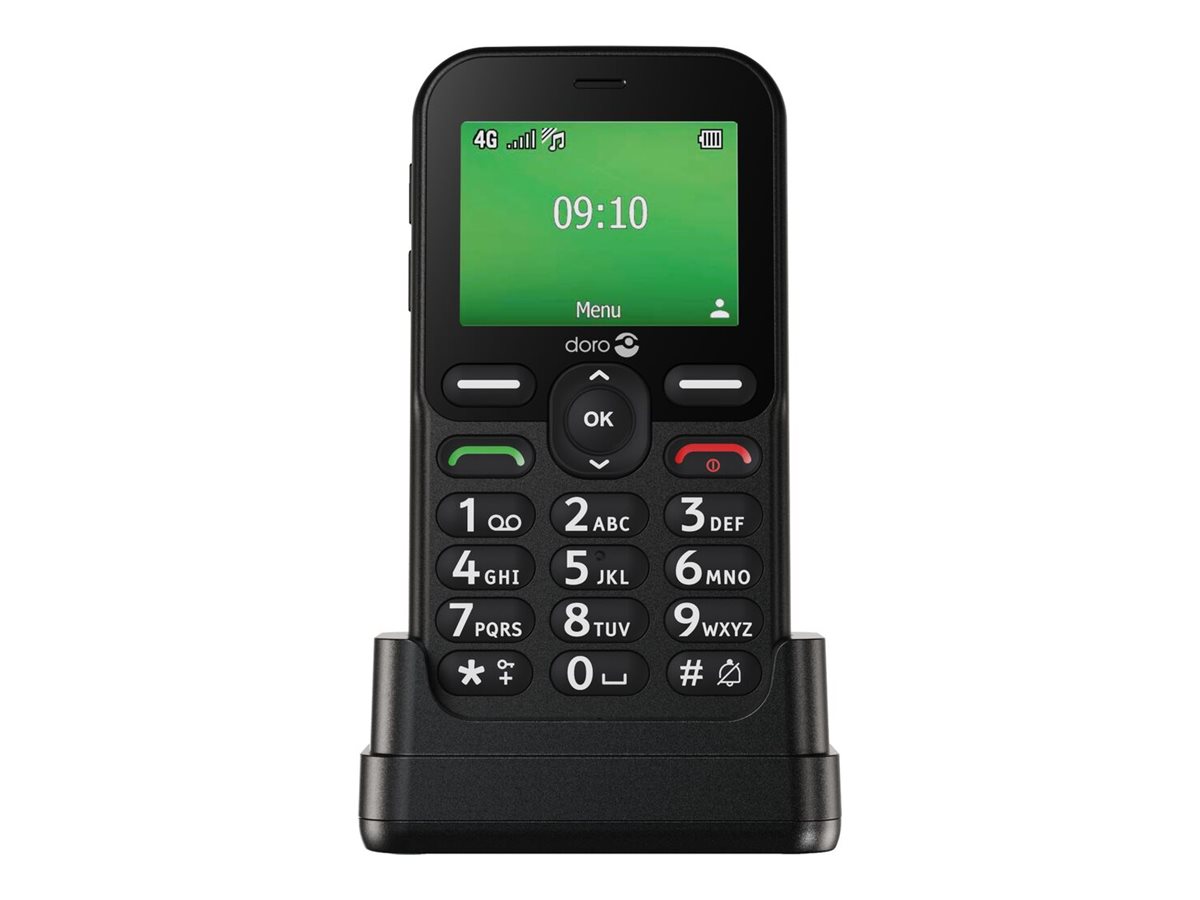 Doro LEVA E10 2,4" 4G Mobiltelefon mit Secure-Button Schwarz