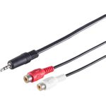 S/CONN maximum connectivity Klinke Cinch Kabel-Klinkenstecker 3,5mm Stereo auf 2 Cinch-Kupplungen, 1,5m (30771-1.5)