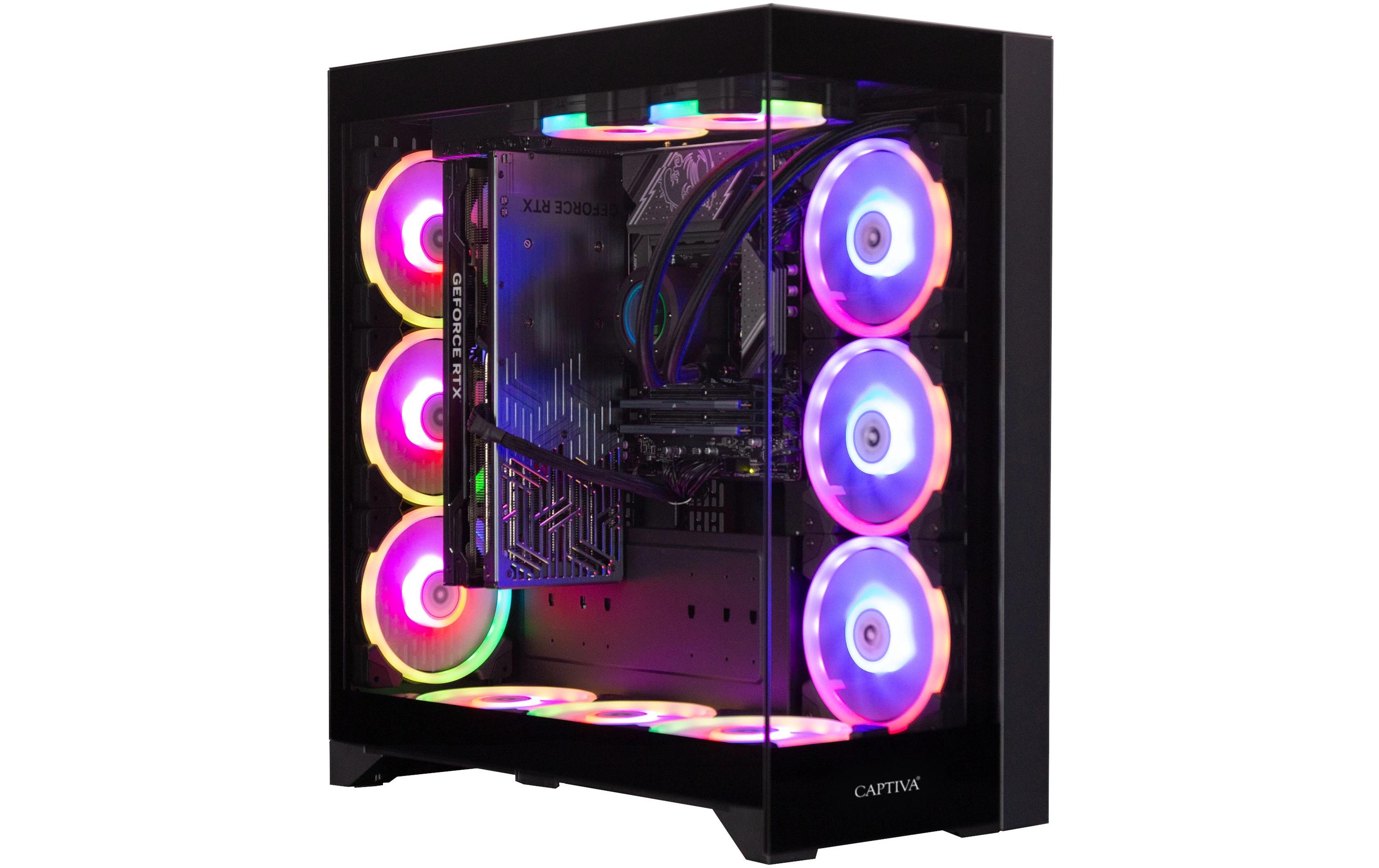 CAPTIVA Ultimate Gaming I89-513 Gaming PC Tower, Intel Core i9-14900KF, RTX 5090 32 GB, 64 GB RAM, 2 TB SSD, Windows 11 Home, Schwarz