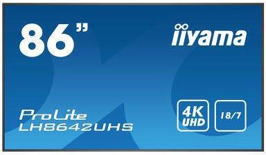 iiyama LH8642UHS-B3 Signage-Display Digital Beschilderung Flachbildschirm 2,17 m (85.6" ) IPS 4K Ultra HD Schwarz Eingebauter Prozessor Android 8.0 - [Energieklasse G] (LH8642UHS-B3)