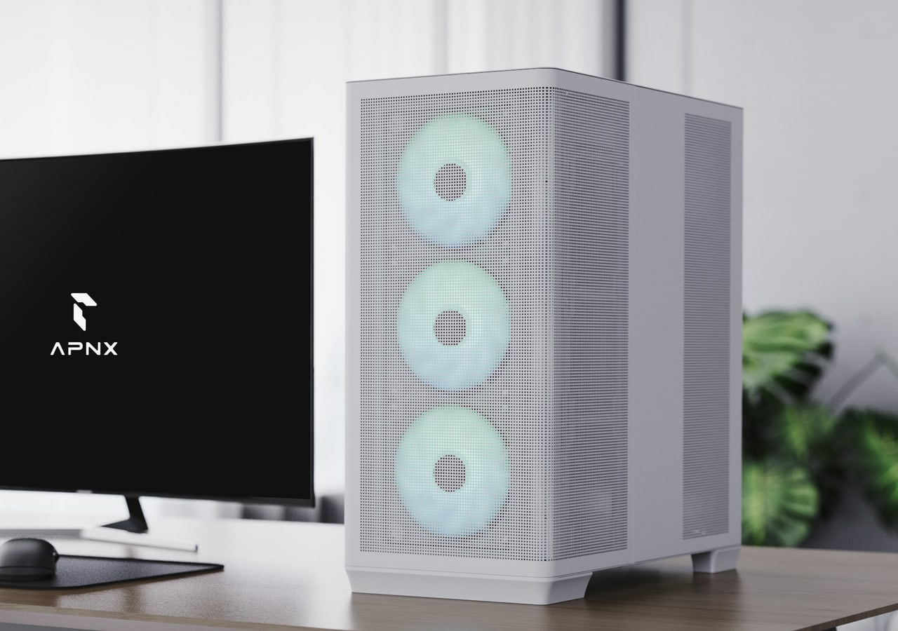 APNX C1-R-WT-V1 Midi Tower Weiß