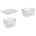 keeeper Aufbewahrungsbox "emil", 30 Liter, natur Dreh-/Stapelbox, mit Griffmulden, Farbe: natur-transparent, - 1 Stück (1051600100000)