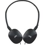 JVC Bügel-Kopfhörer, Headset-Funktion mit integriertem Mikrofon, Fernbedienung, faltbar, 3,5mm Klink schwarz (HA-S160M-BU)