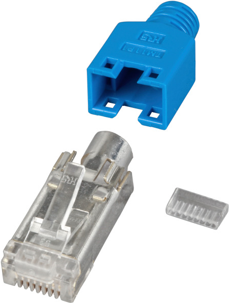 RJ45-Hirose Stecker STP, TM11 blau, 100 Stück, 3 Elemente, Cat. 5e Hersteller: HIROSE (H7540.7-100)
