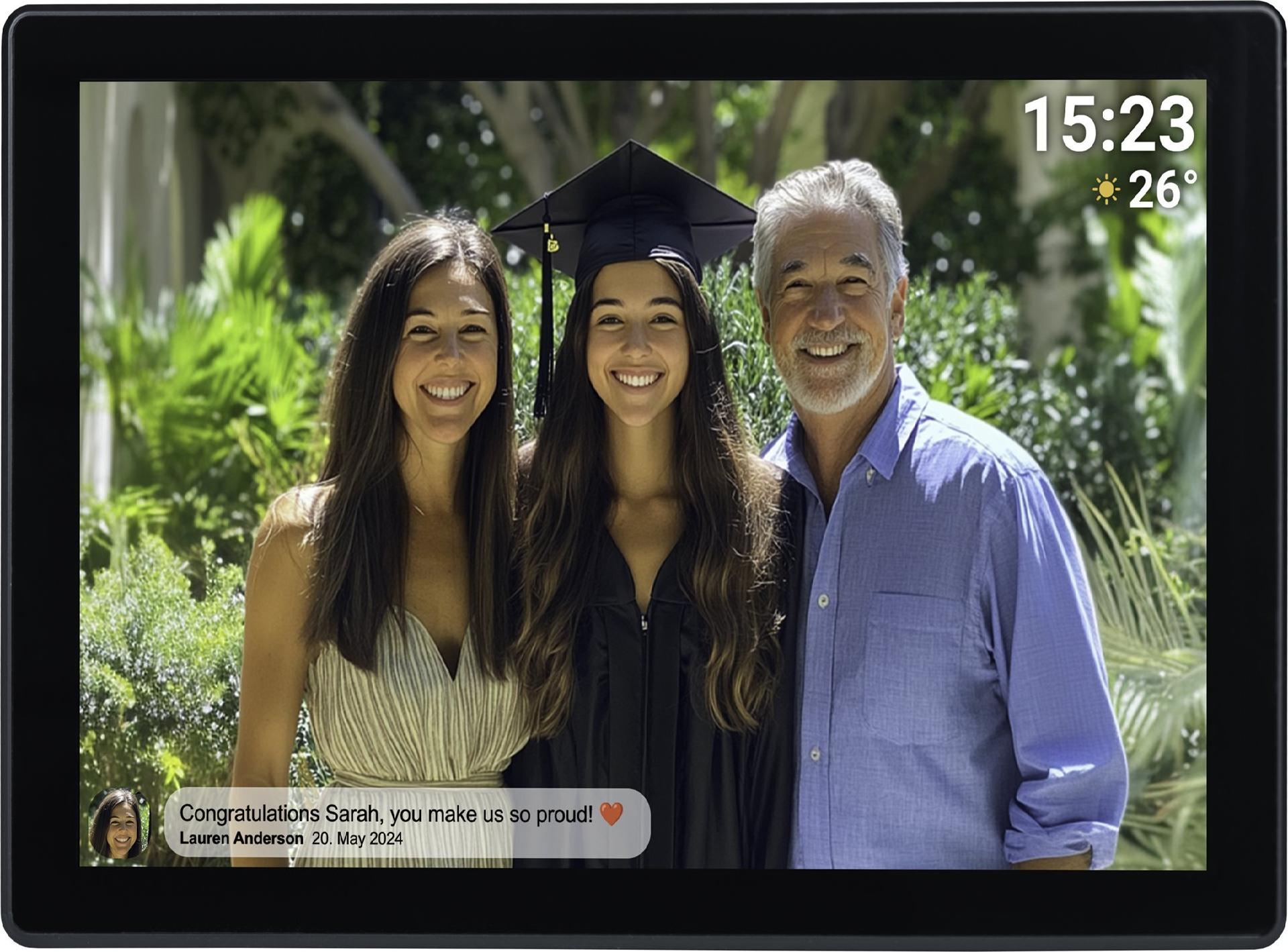 Denver Frameo PFF?1070 PFF?1070B Digitaler Bilderrahmen – 25,6?cm (10,1?Zoll) – 1280x800 – IPS?Touch – WLAN – Frameo – 16?GB – Schwarz