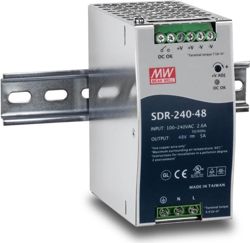 TRENDnet TI-S24048 DIN-Schienennetzteil 48 V 240 W Silber