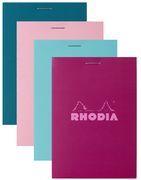 RHODIA Notizblock No. 11, DIN A7, kariert, farbig sortiert Maße: 74 x 105 mm, kopfseitige Heftung, 80 g/qm - 10 Stück (11295C)