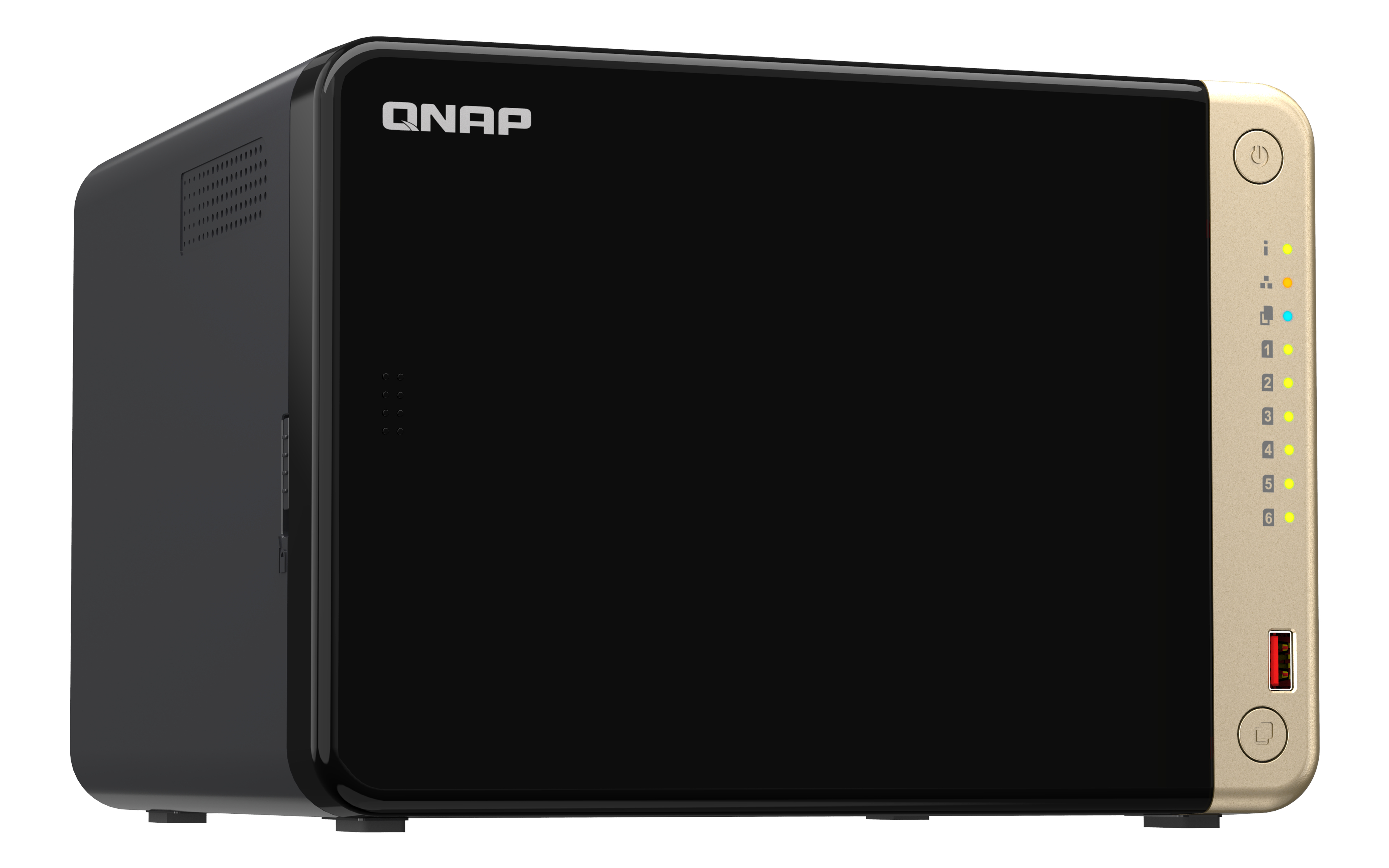 QNAP TS-664 NAS-Server 6 Schächte 8 GB RAM 2.5 Gigabit Ethernet Schwarz, Bronze